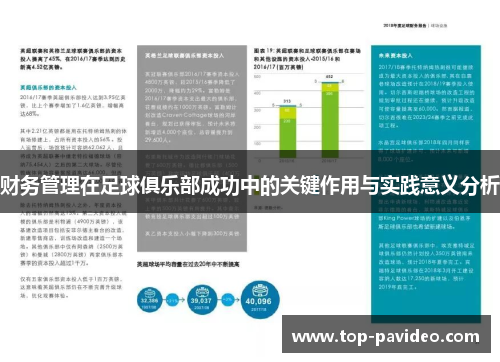 财务管理在足球俱乐部成功中的关键作用与实践意义分析